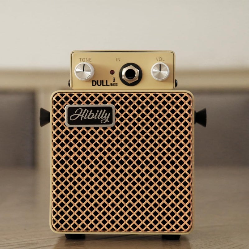 HiBilly Dull3 Full-Metal Mini Bass Amplifier, Rechargeable 3W Pocket Micro Amp with Clean/Overdrive/Distortion Modes, 3" Speaker, 1200mAh Battery - Image 3